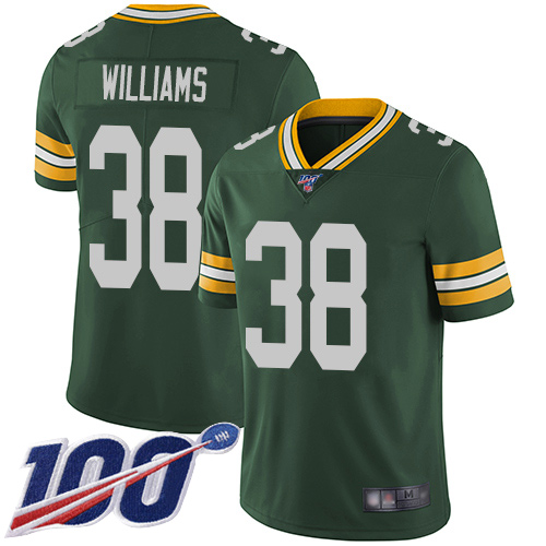 Green Bay Packers Limited Green Men #38 Williams Tramon Home Jersey Nike NFL 100th Season Vapor Untouchable